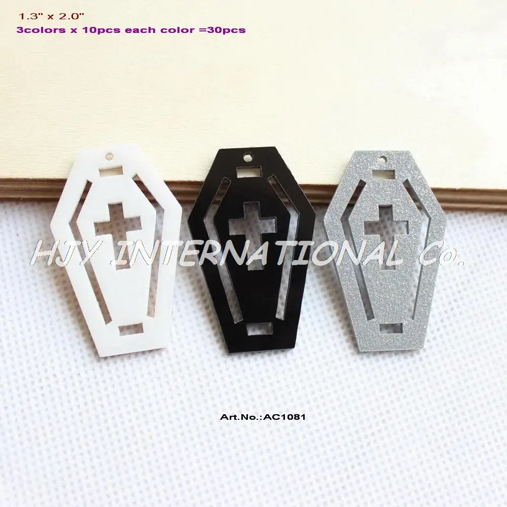 (12pcs/lot) 50MM Acrylic Coffin Grave Cross Earrings Black White Silver Glitters Halloween Party Cutout 2"-AC1081
(12pcs/lot) 50MM Acrylic Coffin Grave Cross Earrings Black White Silver Glitters Halloween Party Cutout 2"-AC1081