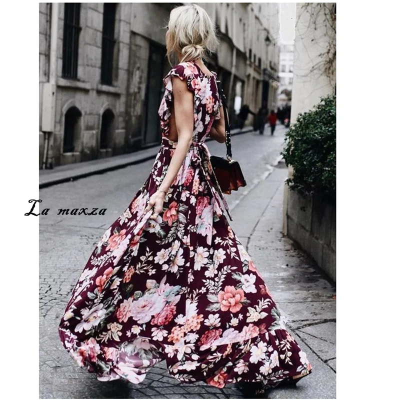 2019 Women Summer Long Dress Vintage Sexy Casual Beach Dresses Elegant Print Bohemian Dress Plus Size
2019 Women Summer Long Dress Vintage Sexy Casual Beach Dresses Elegant Print Bohemian Dress Plus Size