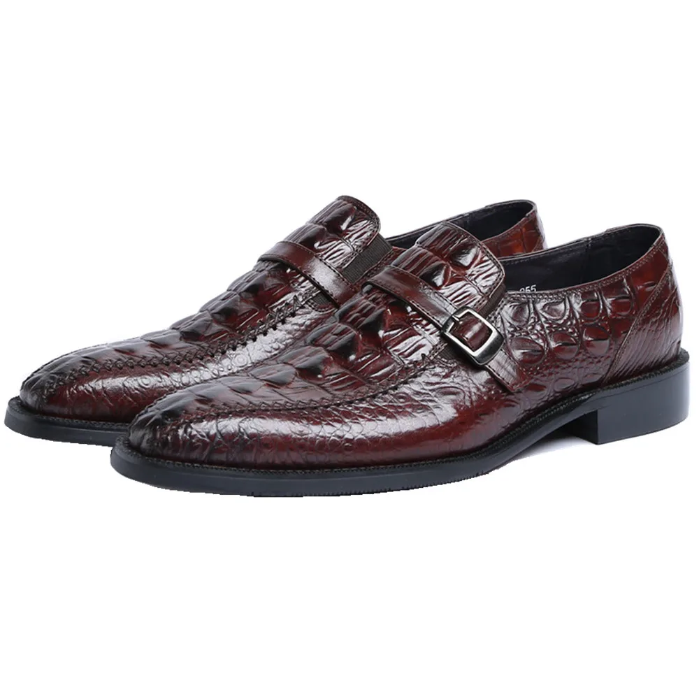 Crocodile Grain Black / Tan Hand Made Mens Dress Shoes Genuine Leather Wedding Shoes Male Business Shoes With Buckle
Crocodile Grain Black / Tan Hand Made Mens Dress Shoes Genuine Leather Wedding Shoes Male Business Shoes With Buckle