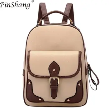 PinShang Women backpack Girl Retro PU Backpack Fashion All-match Knapsack Large Capacity Casual Travel Bags for women 2018 ZK30
PinShang Women backpack Girl Retro PU Backpack Fashion All-match Knapsack Large Capacity Casual Travel Bags for women 2018 ZK30