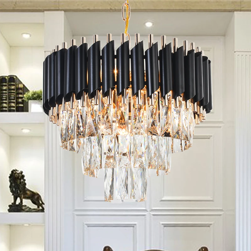 Good Quality K9 Crystal Chandelier Suspension Lighting Luminaires Hanging Lustre for Restaurant Crystal American Style Lamp
Good Quality K9 Crystal Chandelier Suspension Lighting Luminaires Hanging Lustre for Restaurant Crystal American Style Lamp