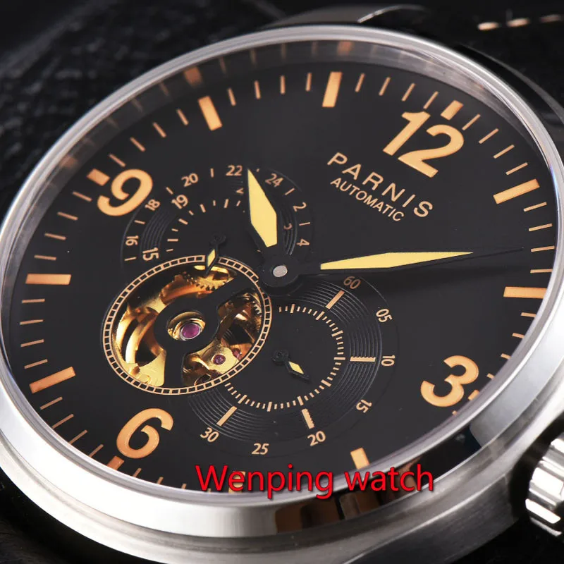 Parnis 44mm 21 Jewel steel / Black Case Skeleton Miyota 821A Automatic Wrist Watch W2496
Parnis 44mm 21 Jewel steel / Black Case Skeleton Miyota 821A Automatic Wrist Watch W2496