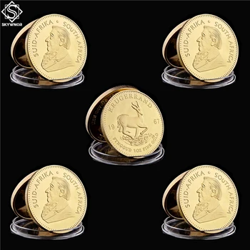5PCS 1967 Krugerrand Fyngoud 1OZ Fine Gold Replica South Africa Replica Coin Paul Kruger Commemorative Metal Coin
5PCS 1967 Krugerrand Fyngoud 1OZ Fine Gold Replica South Africa Replica Coin Paul Kruger Commemorative Metal Coin