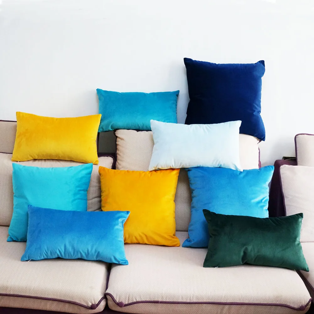 High Quality Soft Velvet Green Blue Yellow Pillow Case Cushion Cover Solid Color Pillow Cover No Balling-up Without Stuffing
High Quality Soft Velvet Green Blue Yellow Pillow Case Cushion Cover Solid Color Pillow Cover No Balling-up Without Stuffing