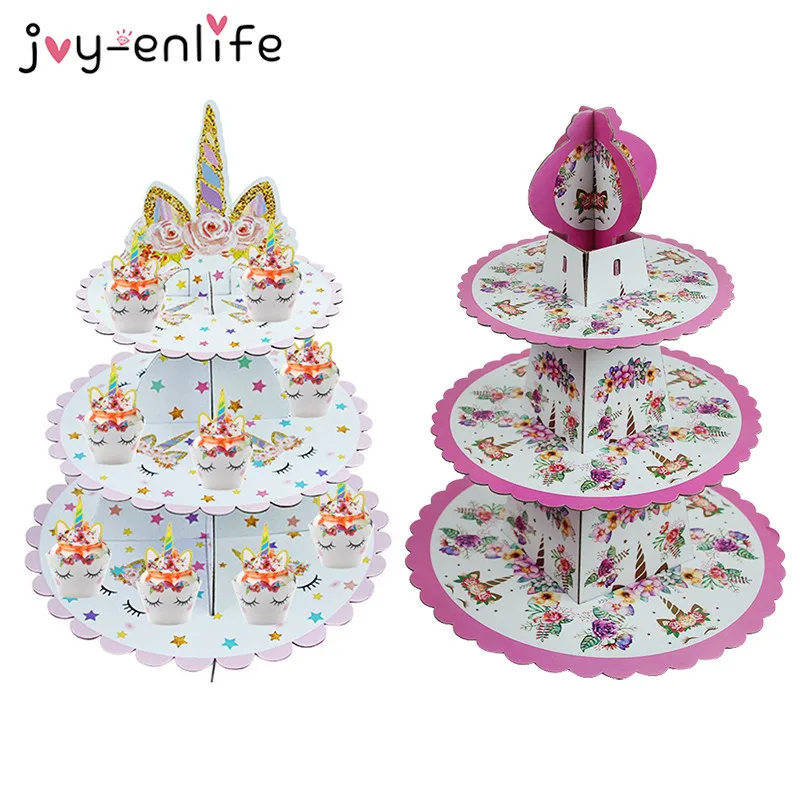 JOY-ENLIFE 1set Cartoon Unicorn Party 3-tier Cake Stand Baby Shower Kids Birthday Party Cupcakes Holder Decoration Supplies
JOY-ENLIFE 1set Cartoon Unicorn Party 3-tier Cake Stand Baby Shower Kids Birthday Party Cupcakes Holder Decoration Supplies