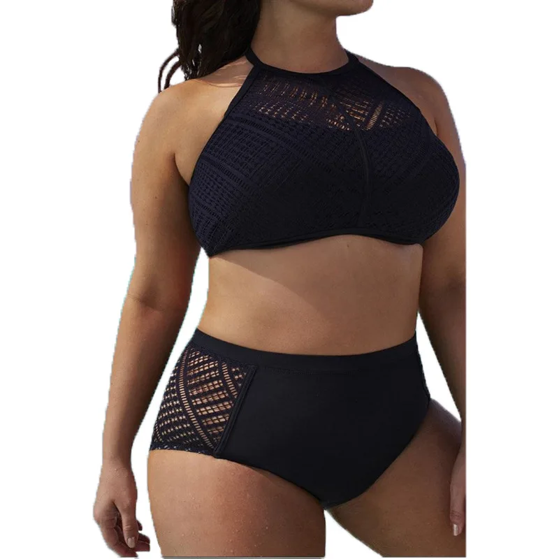 Black Gauze bikinis set Halter swimsuit women Bikini 2019 mujer Two pieces bathing suit Fatten Plus size swimwear S-5XL-6XL-7XL
Black Gauze bikinis set Halter swimsuit women Bikini 2019 mujer Two pieces bathing suit Fatten Plus size swimwear S-5XL-6XL-7XL