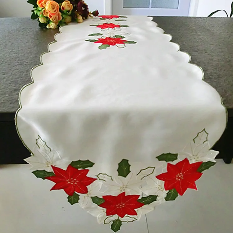 Modern White Satin Coffee Table Cloth Runner Flowers Embroidered Tapestry Tablecloth flag christmas decorations for home T074
Modern White Satin Coffee Table Cloth Runner Flowers Embroidered Tapestry Tablecloth flag christmas decorations for home T074