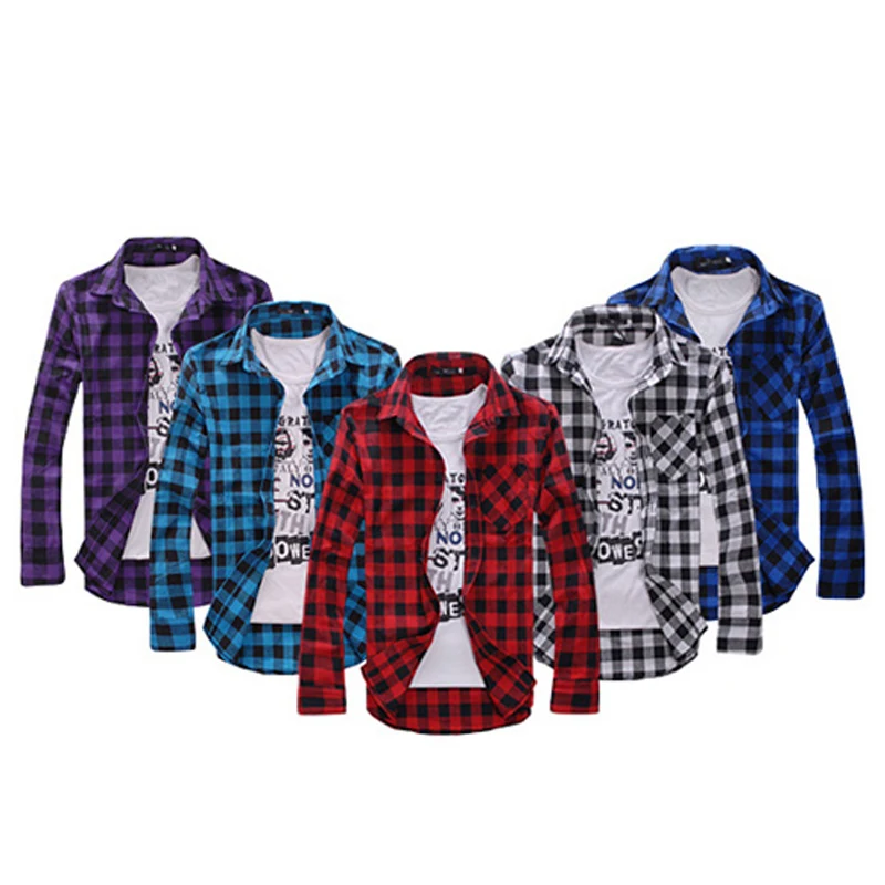 New Men's Cotton Turn-down Collar Plaid Double Beasted Full Sleeves Casual Shirt 7GJR
New Men's Cotton Turn-down Collar Plaid Double Beasted Full Sleeves Casual Shirt 7GJR