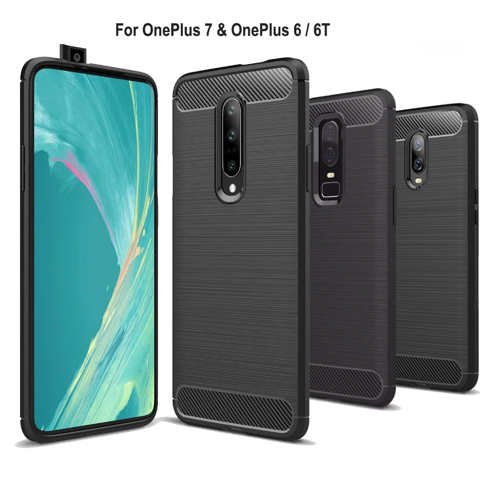 

OnePlus 6 6T OnePlus 7 Case Soft Silicon Case TPU Cover Carbon Fiber Case For OnePlus 6 6T OnePlus7 Phone Case Fundas Back Cover