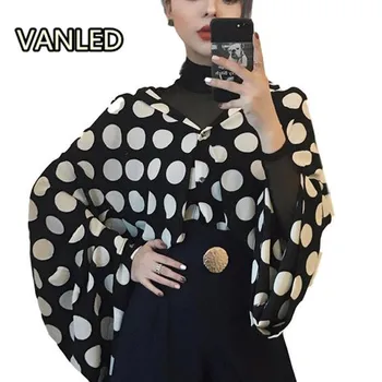 New Casual Women's Polka Dot Shirt Chic V Collar Loose Single Breasted Flare Sleeve Female Blouse
New Casual Women's Polka Dot Shirt Chic V Collar Loose Single Breasted Flare Sleeve Female Blouse