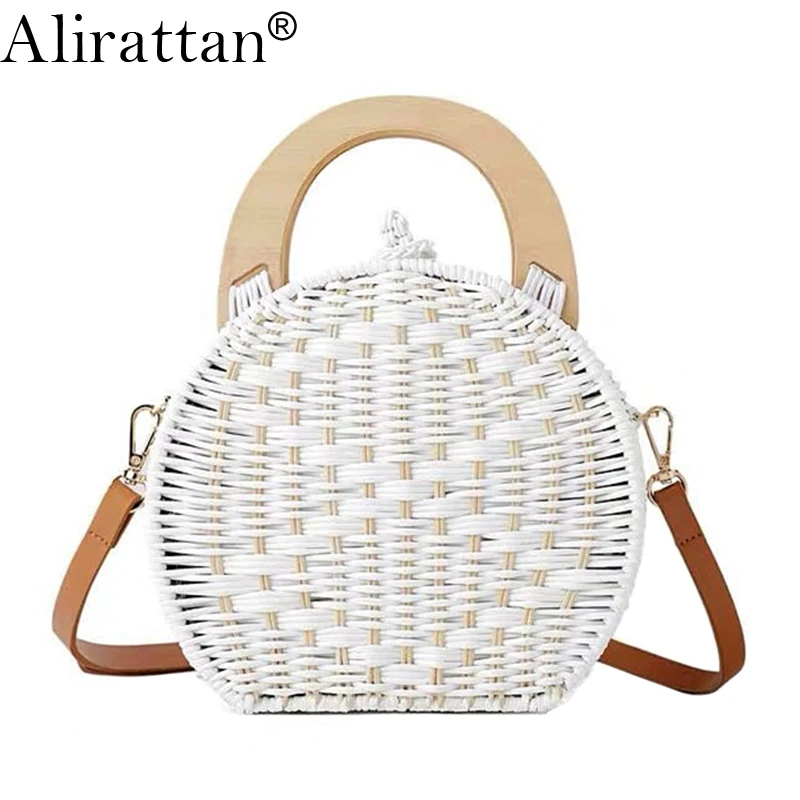 Alirattan 2019 Women Round Rattan Beach Small Messenger Bag Single Shoulder Crossbody Handbag Ladies Female Hand Woven Tote H224
Alirattan 2019 Women Round Rattan Beach Small Messenger Bag Single Shoulder Crossbody Handbag Ladies Female Hand Woven Tote H224