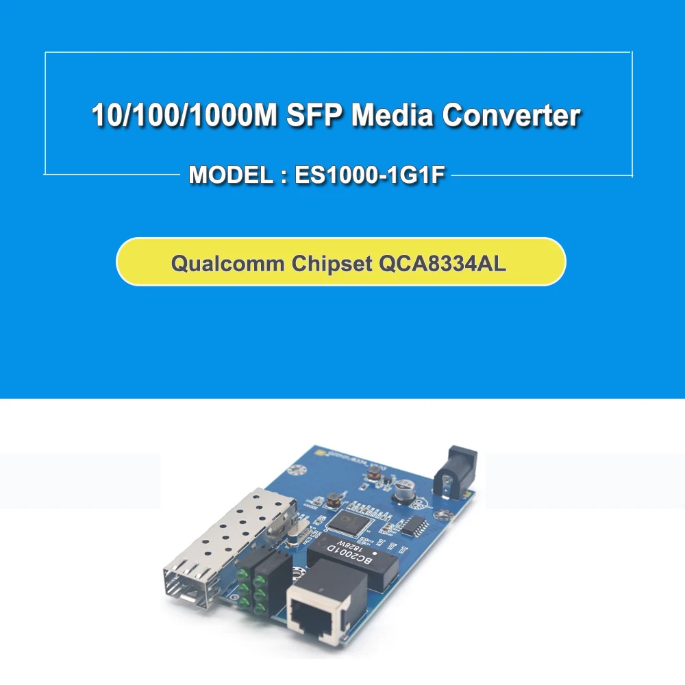 10/100/1000M SFP Gigabit Fiber Optical Ethernet Media Converter PCB Board
10/100/1000M SFP Gigabit Fiber Optical Ethernet Media Converter PCB Board