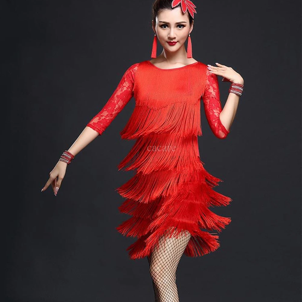 CACARE Latin Dance Dress Women Latin Dance Competition Dresses Fringed Dress Salsa Costumes Shirt Skirt 2pcs D0047 Tassels Lace
CACARE Latin Dance Dress Women Latin Dance Competition Dresses Fringed Dress Salsa Costumes Shirt Skirt 2pcs D0047 Tassels Lace