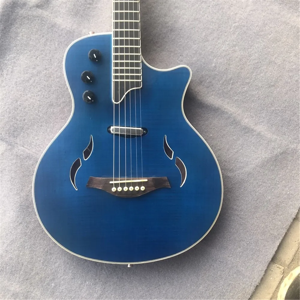 Шестиструнная электрическая гитара kaiyun factory с индивидуальным качеством синяя