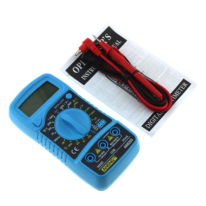 New Professional AN8205 Digital Multimeter Portable multi meter AC/DC voltage meter DC Ammeter Resistance Tester White Light HR
New Professional AN8205 Digital Multimeter Portable multi meter AC/DC voltage meter DC Ammeter Resistance Tester White Light HR