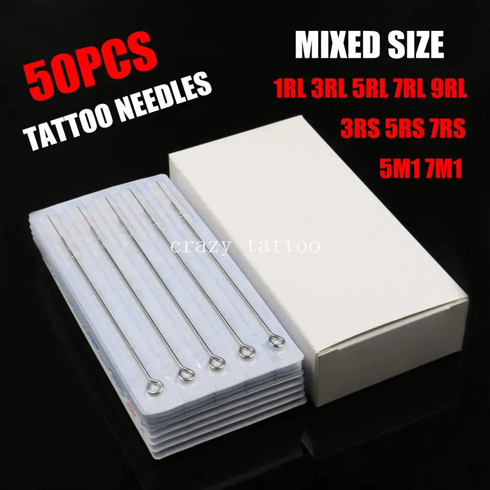 50PCS Mixed Assorted Sterilized Tattoo Mixed Needles 1RL 3RL 5RL 7RL 9RL 3RS 5RS 7RS 5M1 7M1 For Tattoo Machine Free Shipping
50PCS Mixed Assorted Sterilized Tattoo Mixed Needles 1RL 3RL 5RL 7RL 9RL 3RS 5RS 7RS 5M1 7M1 For Tattoo Machine Free Shipping