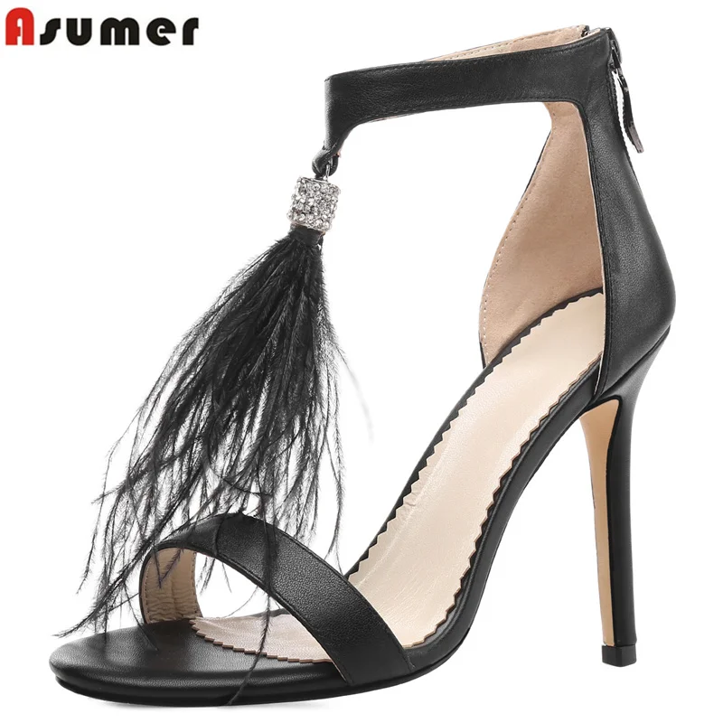 ASUMER Plus size 34-43 Genuine leather sandals women high heels shoes sexy stilettos ladies party wedding shoes woman footwear
ASUMER Plus size 34-43 Genuine leather sandals women high heels shoes sexy stilettos ladies party wedding shoes woman footwear