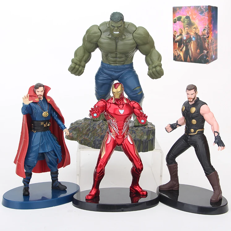 16cm Marvel Avengers Infinity War Hulk Iron Man thor Captain America Doctor Strange PVC Action Figure Kids Toys and box Pri
16cm Marvel Avengers Infinity War Hulk Iron Man thor Captain America Doctor Strange PVC Action Figure Kids Toys and box Pri