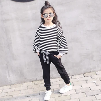 2018 Girls Clothes Striped Shirt + Pants 2PCS Girl Clothing Set Spring Autumn Children'S School Clothes 3 4 6 8 10 12 Year
2018 Girls Clothes Striped Shirt + Pants 2PCS Girl Clothing Set Spring Autumn Children'S School Clothes 3 4 6 8 10 12 Year