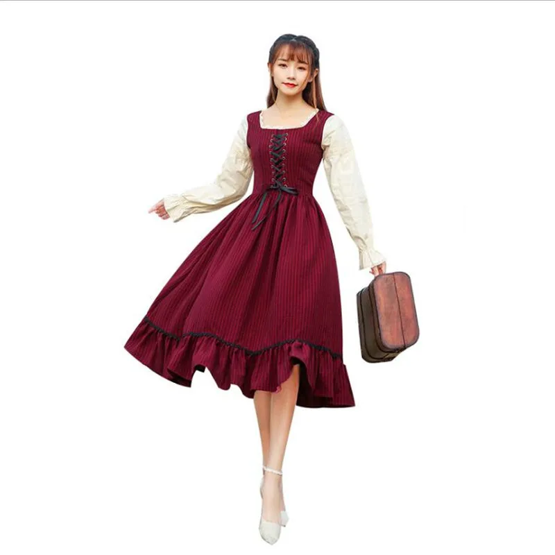 Woman Dress 2019 Spring Summer New High Quality Princess Style 2019 Square Collar Lantern Sleeve Woman Long Cotton Dress E376
Woman Dress 2019 Spring Summer New High Quality Princess Style 2019 Square Collar Lantern Sleeve Woman Long Cotton Dress E376
