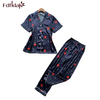 New pyjamas women short sleeve silk sleepwear set print satin nightwear pajamas sets women's sleep pijama suit homewear pijamas
New pyjamas women short sleeve silk sleepwear set print satin nightwear pajamas sets women's sleep pijama suit homewear pijamas
