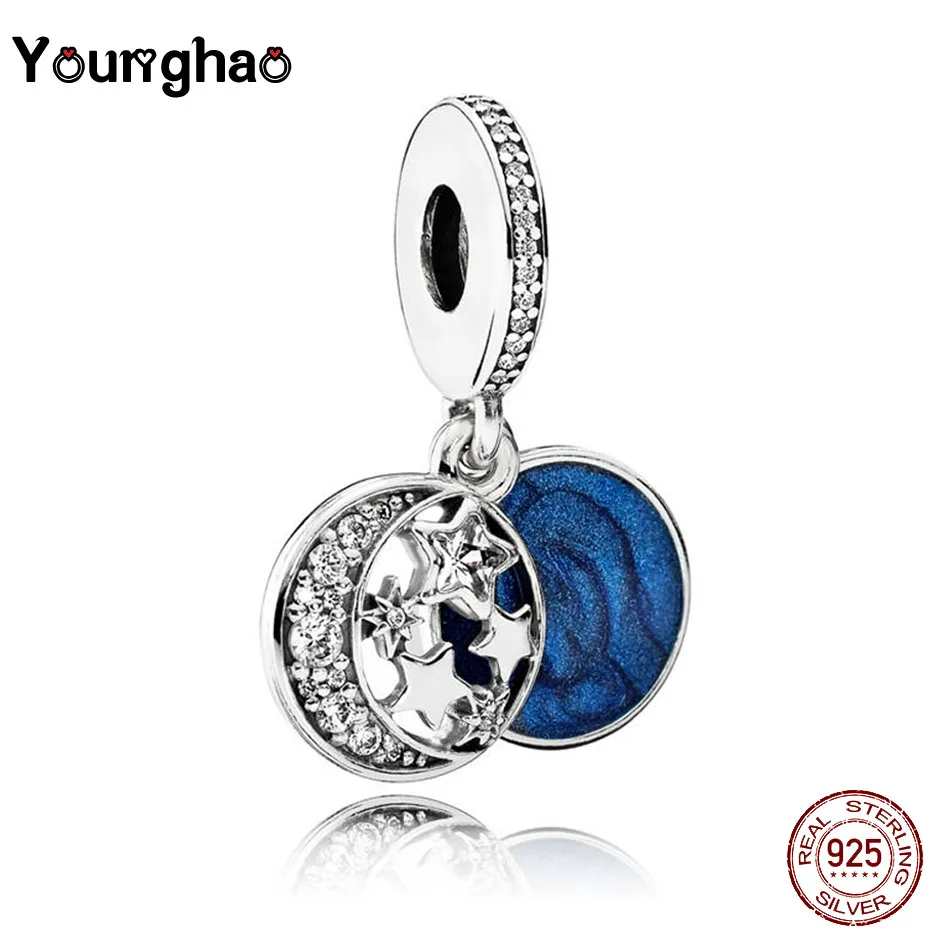Younghao 925 Sterling Silver Moon Star Flower Zirconia Blue Enamel Necklaces Pendant Link Chain European Women Chokers Trinket
Younghao 925 Sterling Silver Moon Star Flower Zirconia Blue Enamel Necklaces Pendant Link Chain European Women Chokers Trinket