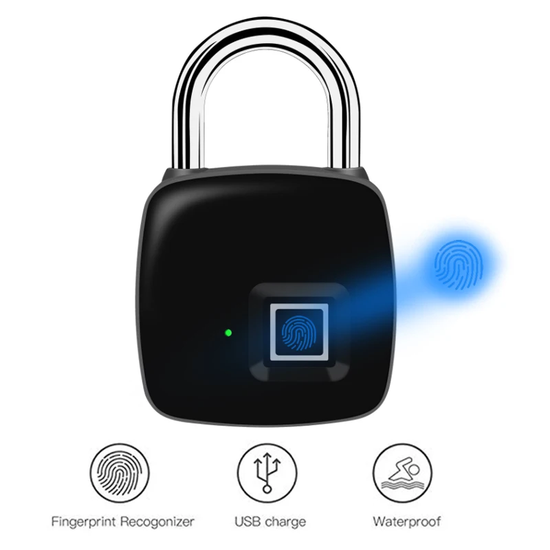 Fingerprint Padlock Waterproof Keyless Anti-Theft Padlock Smart Keyless for Door Cabinet Backpack Luggage Support USB Charging
Fingerprint Padlock Waterproof Keyless Anti-Theft Padlock Smart Keyless for Door Cabinet Backpack Luggage Support USB Charging