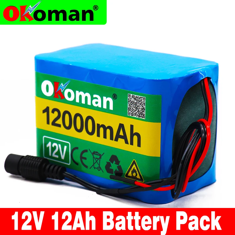 Okoman high quality 12V 12Ah 18650 lithium battery 12.6V 12000mAh rechargeable battery with BMS for 75 W LED xenon lamp
Okoman high quality 12V 12Ah 18650 lithium battery 12.6V 12000mAh rechargeable battery with BMS for 75 W LED xenon lamp