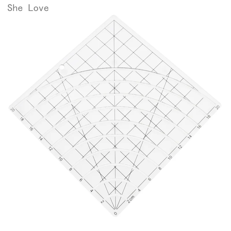 She Love Transparent Acrylic Slotting Centimeter Scale 20 * 20cm Slip Patchwork Ruler Sewing Tool Accessory
She Love Transparent Acrylic Slotting Centimeter Scale 20 * 20cm Slip Patchwork Ruler Sewing Tool Accessory