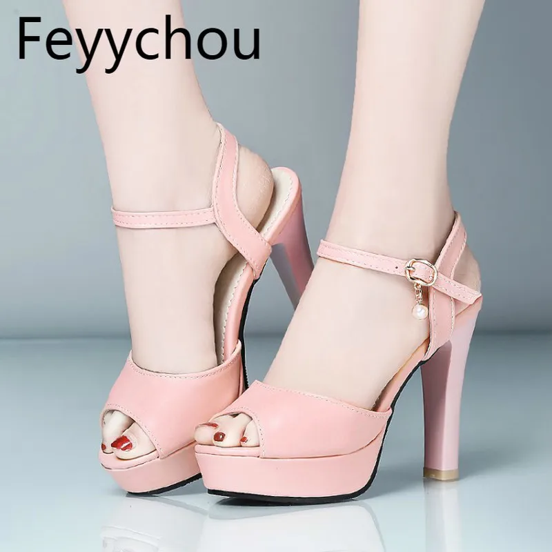 Women Sandals Super High Heel Beach Shoes Summer Pu Pearl Buckle Peep Toe Platform 2018 Fashion Casual Wedding Blue Pink White
Women Sandals Super High Heel Beach Shoes Summer Pu Pearl Buckle Peep Toe Platform 2018 Fashion Casual Wedding Blue Pink White