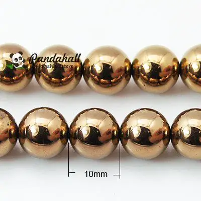 Pandahall Hematite Beads Strands, Round, Red Copper Plated, 10mm; about 42pcs/strand, 15.7
Pandahall Hematite Beads Strands, Round, Red Copper Plated, 10mm; about 42pcs/strand, 15.7