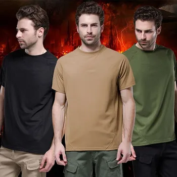 Summer Outdoor Quick Dry Breathable Short Sleeve T Shirts Tops Men Climbing Riding Military Tactical Solid Color O Neck T-shirt
Summer Outdoor Quick Dry Breathable Short Sleeve T Shirts Tops Men Climbing Riding Military Tactical Solid Color O Neck T-shirt