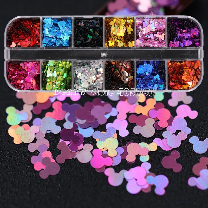 12 Grids/Set 12 Colors Glitter Mice Head Sequins Nail Art Stickers Slice Decorations Makeup DIY Salon Set
12 Grids/Set 12 Colors Glitter Mice Head Sequins Nail Art Stickers Slice Decorations Makeup DIY Salon Set