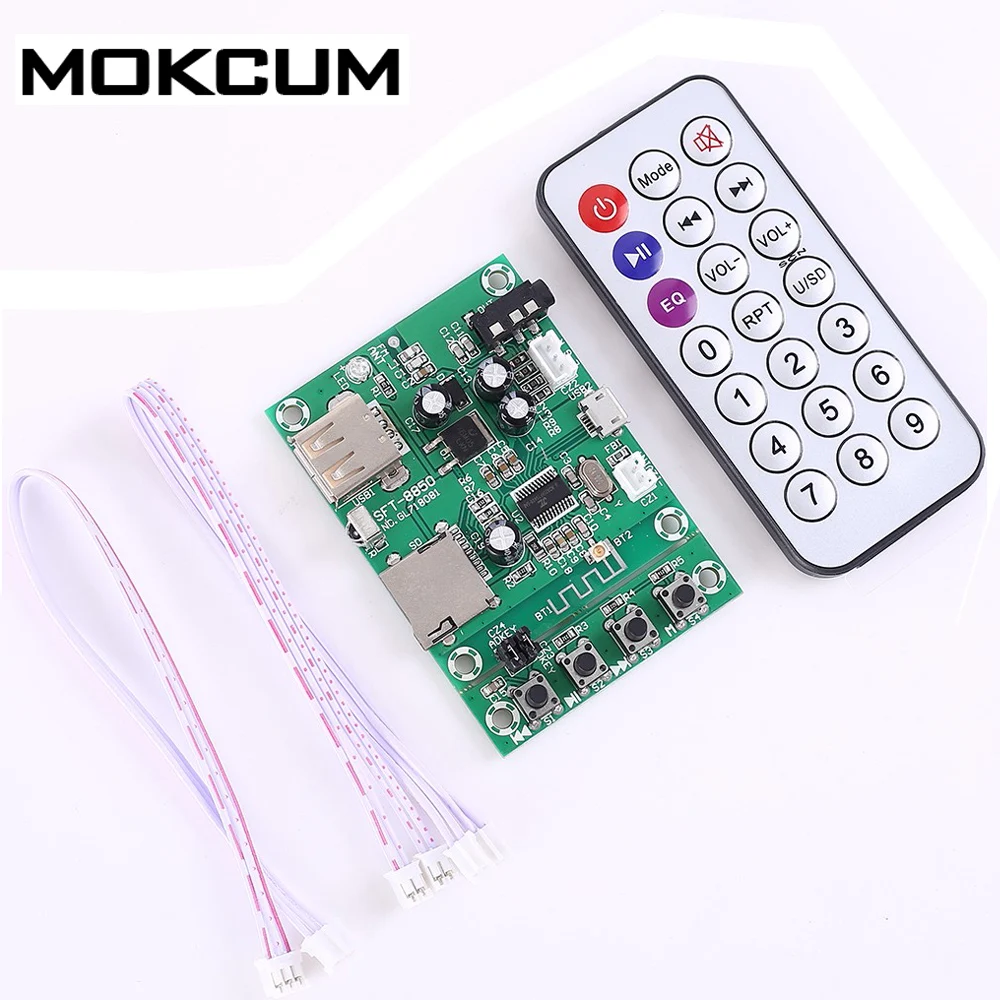 Беспроводной Bluetooth V4.2 декодер плата модуль для MP3 APE FLAC WAV поддержка USB TF карта FM