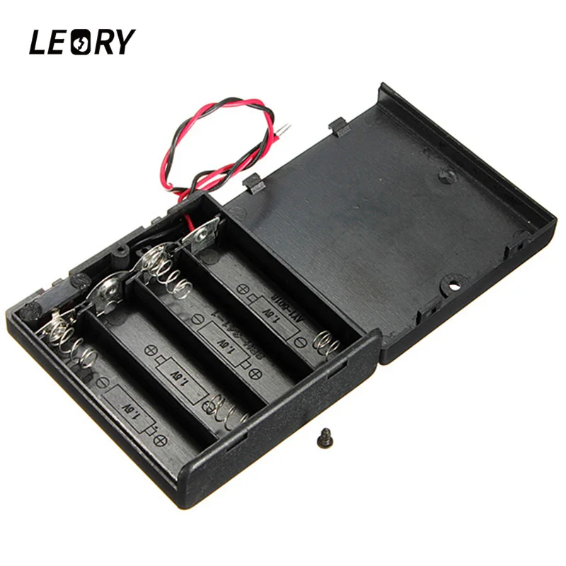 LEORY DC 6V 4 X AA Battery Holder Case Slot Holder Plastic Storage Box With OFF/ON Switch Wires For RC Parts For Output
LEORY DC 6V 4 X AA Battery Holder Case Slot Holder Plastic Storage Box With OFF/ON Switch Wires For RC Parts For Output