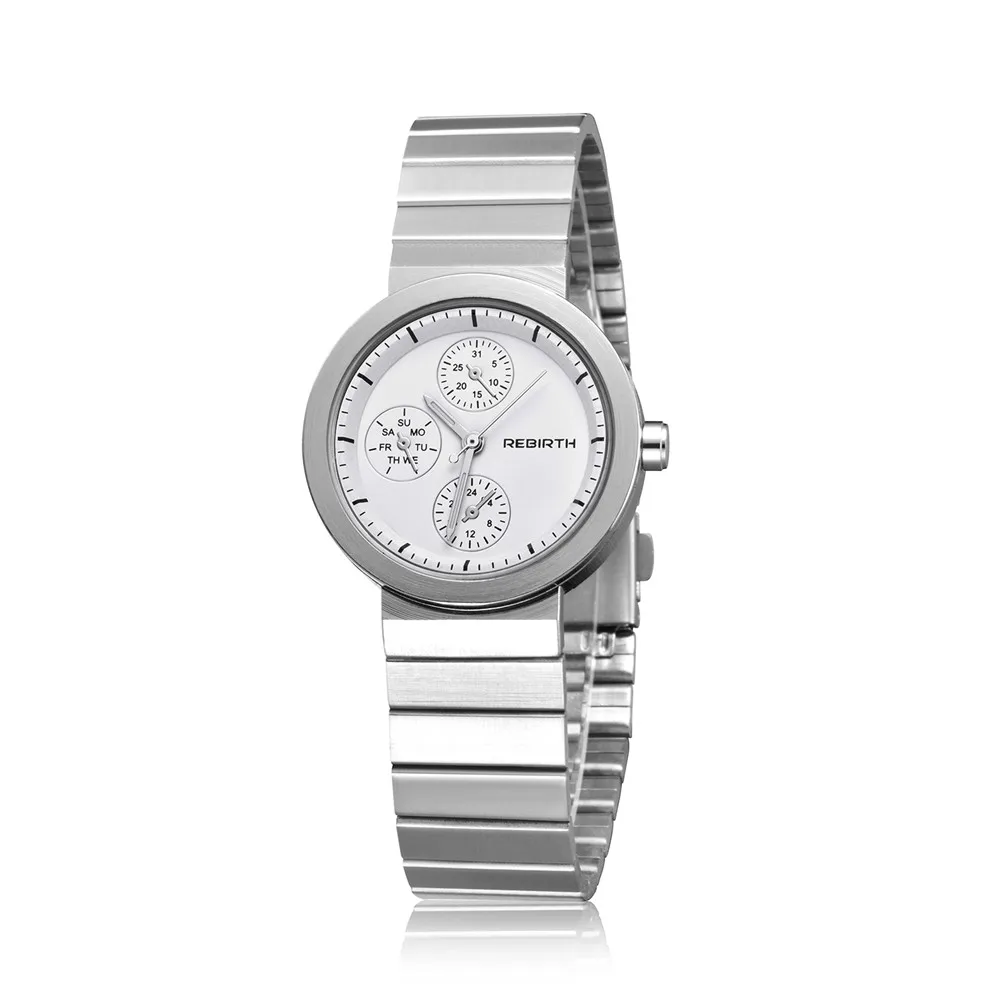 Женские серебряные часы REBIRTH Angel роскошные высококачественные водонепроницаемые