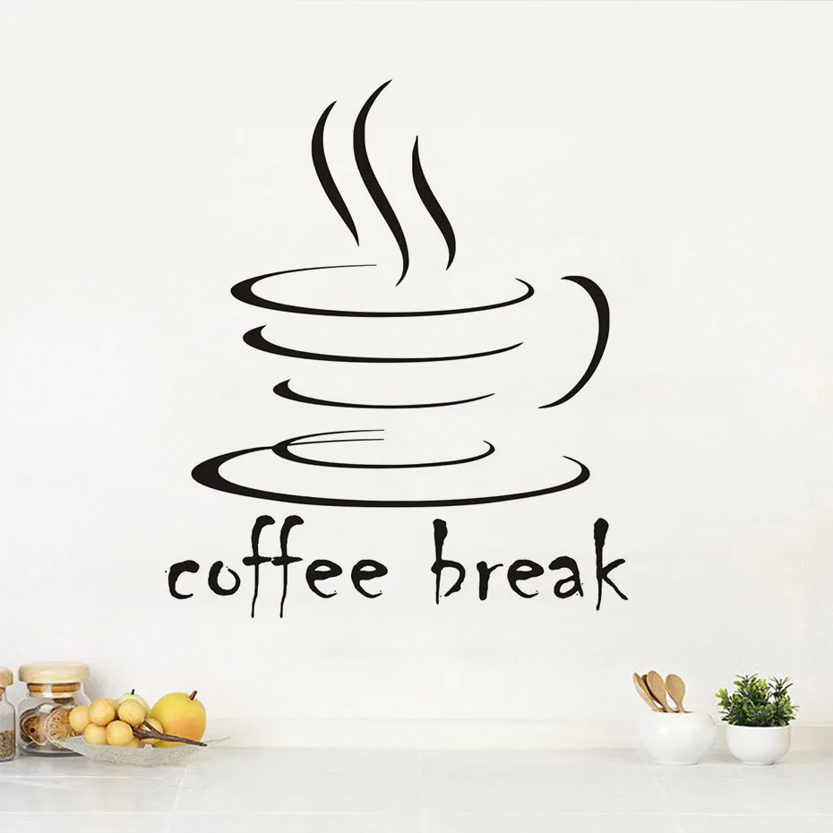 Kitchen Wall Stickers Line Drawing Coffee Break Vinyl Art Decal DIY Removable Lounge Decorative Sticker On Wall For Living Room
Kitchen Wall Stickers Line Drawing Coffee Break Vinyl Art Decal DIY Removable Lounge Decorative Sticker On Wall For Living Room