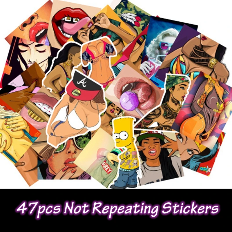 47 Pcs/lot Sexy Beauty Girls Stickers Pack On The Laptop Skateboard Luggage Graffiti Personality Waterproof Sticker Toys For Kid
47 Pcs/lot Sexy Beauty Girls Stickers Pack On The Laptop Skateboard Luggage Graffiti Personality Waterproof Sticker Toys For Kid