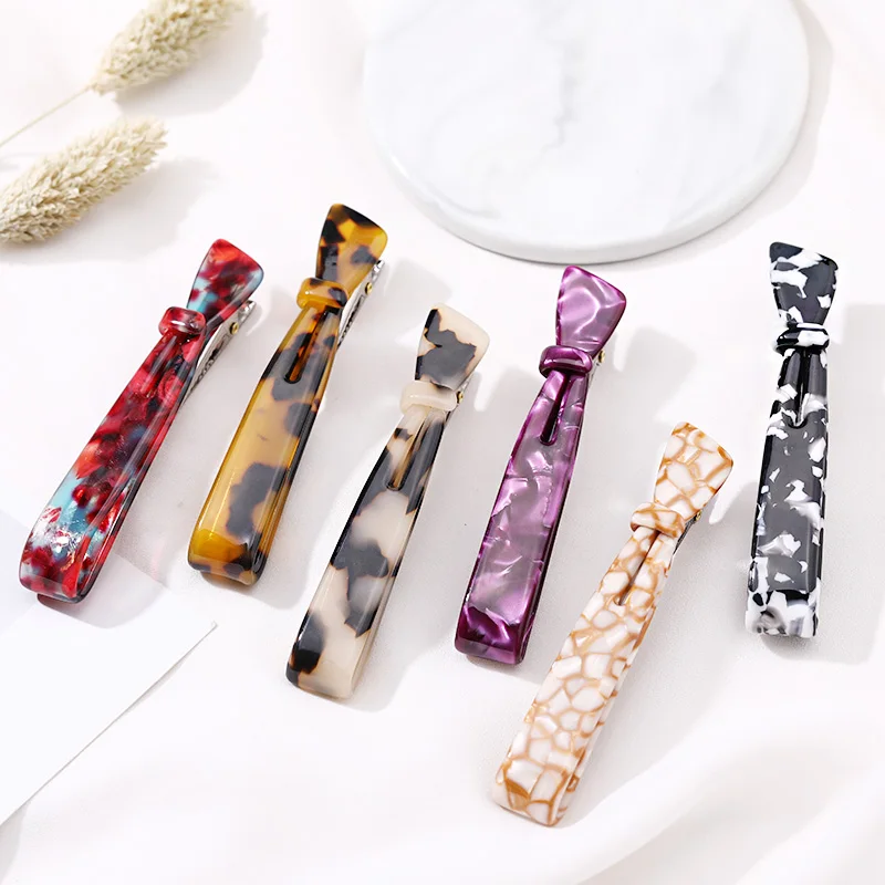 New Elegant Acetate Long Bow Leopard Colorful Women Hair Clip Barrettes Lady Headband Hairpins Headwear Fashion Hair Accessories
New Elegant Acetate Long Bow Leopard Colorful Women Hair Clip Barrettes Lady Headband Hairpins Headwear Fashion Hair Accessories