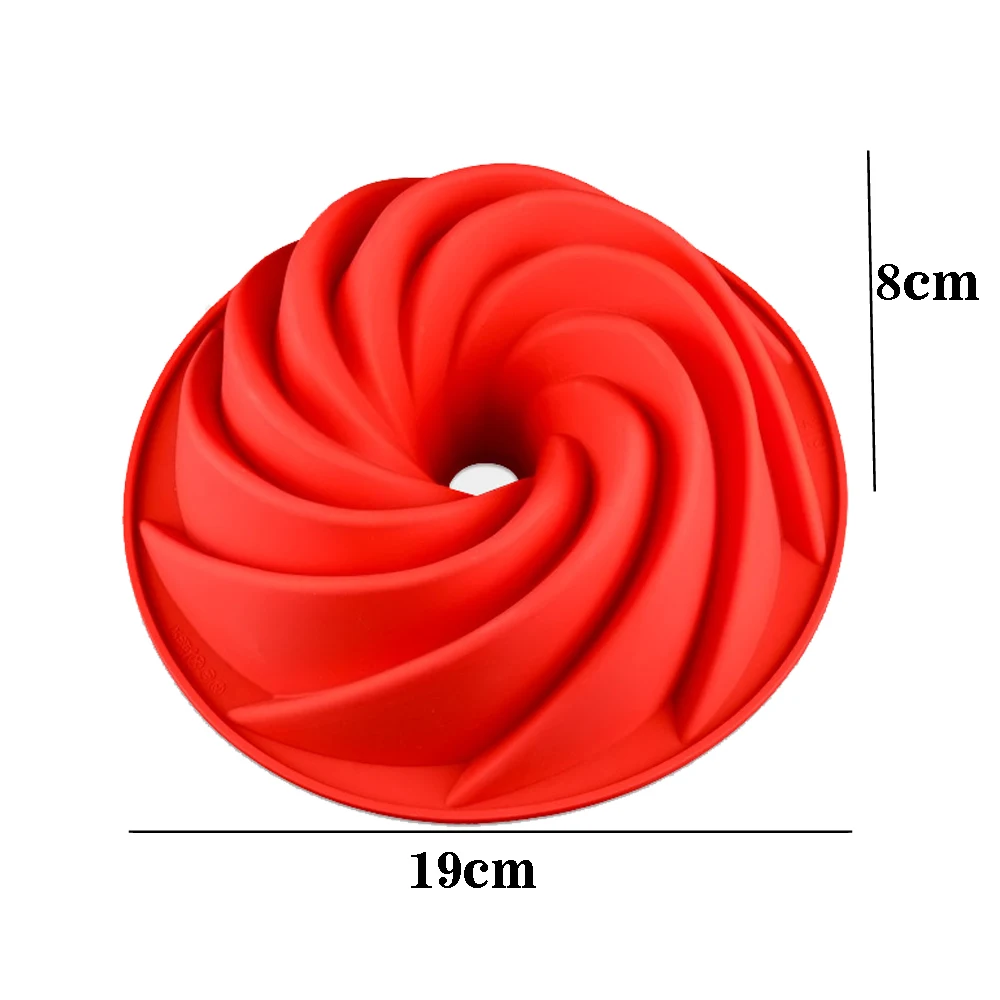 19x8cm Large Spiral Shape Food Grade Silicone Bundt Cake Mold Pan 3d Fluted Cake Mould Form Bread Bakery Baking Tools Bakeware
19x8cm Large Spiral Shape Food Grade Silicone Bundt Cake Mold Pan 3d Fluted Cake Mould Form Bread Bakery Baking Tools Bakeware