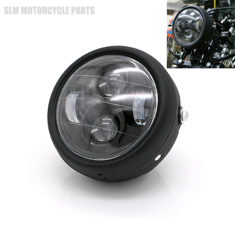 Black Motorcycle Headlight Full Metal LED 6.5" Headlights for Harley Bobber Honda CG125 GN125 Cafe Racer Custom
Black Motorcycle Headlight Full Metal LED 6.5" Headlights for Harley Bobber Honda CG125 GN125 Cafe Racer Custom