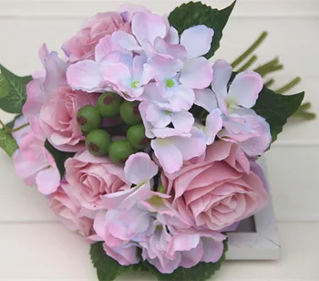 10PCS/ The rose Bride Bridesmaid Wedding Flower Bouquets Hydrangea living room table Home Furnishing vase artificial flowers
10PCS/ The rose Bride Bridesmaid Wedding Flower Bouquets Hydrangea living room table Home Furnishing vase artificial flowers