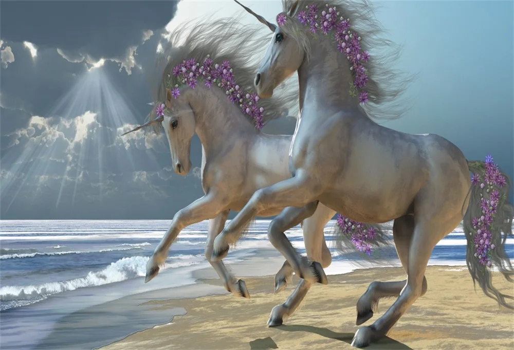 Laeacco Lifelike Vivid Unicorn Flower Wreath Sea Beach Decor Photo Backgrounds Customized Photography Backdrops For Photo Studio
Laeacco Lifelike Vivid Unicorn Flower Wreath Sea Beach Decor Photo Backgrounds Customized Photography Backdrops For Photo Studio