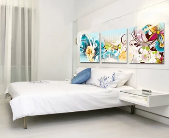 Large 3 pieces colorful flowers print canvas wall art painting decoration For Bedroom Custom and drop ship is welcomed 
Large 3 pieces colorful flowers print canvas wall art painting decoration For Bedroom Custom and drop ship is welcomed