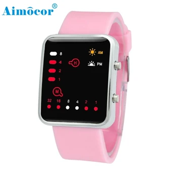 Hot 2017 Newly Designed High Quality Women Mens Digital Red LED Sports Watch Binary Wristwatch Silicone Levert Dropship 605
Hot 2017 Newly Designed High Quality Women Mens Digital Red LED Sports Watch Binary Wristwatch Silicone Levert Dropship 605