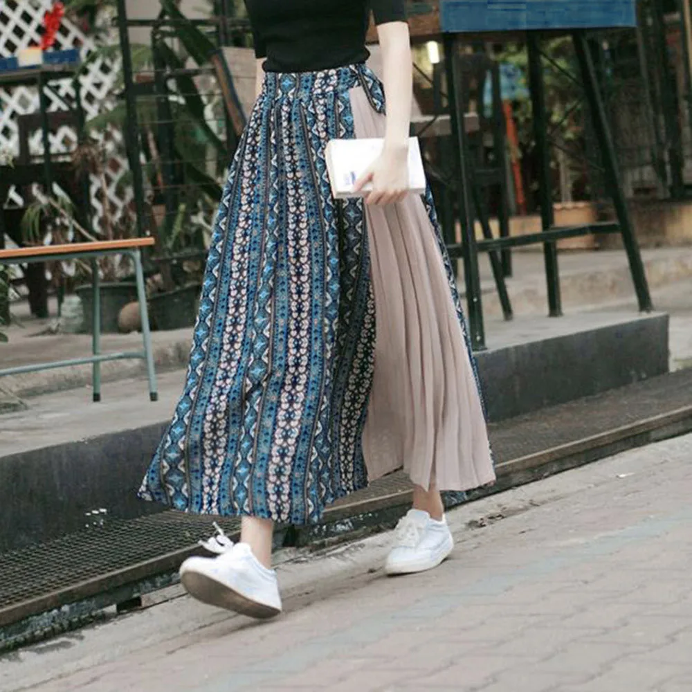 Women Skirts elegant Sexy summer Fashion Chiffon Print Patchwork Bandage Wrap Pleated Skirt Long Skirt W614
Women Skirts elegant Sexy summer Fashion Chiffon Print Patchwork Bandage Wrap Pleated Skirt Long Skirt W614