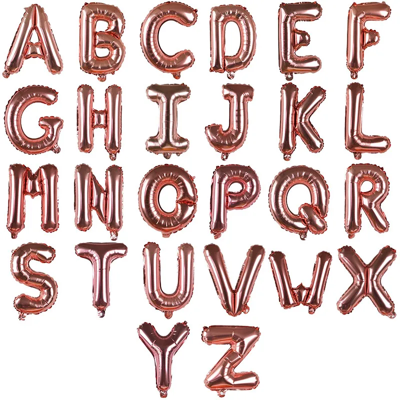 1pcs 40inch Rose Gold A-Z Letter Foil Balloons Helium Air Inflated Balloon Supplies Boy Girl Birthday Wedding Party Decorations
1pcs 40inch Rose Gold A-Z Letter Foil Balloons Helium Air Inflated Balloon Supplies Boy Girl Birthday Wedding Party Decorations