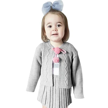 Fashion Children Sweater Dress Set For Girls Cotton Girls School Clothes Long Sleeve Cardigan+Ruffles Dress Girls Clothing 1-6T
Fashion Children Sweater Dress Set For Girls Cotton Girls School Clothes Long Sleeve Cardigan+Ruffles Dress Girls Clothing 1-6T