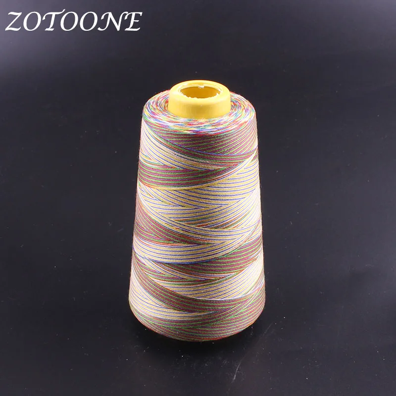 ZOTOONE 1500 м/рулон 40/2 швейная полиэфирных нитей Радужный шнур нитки для ручного