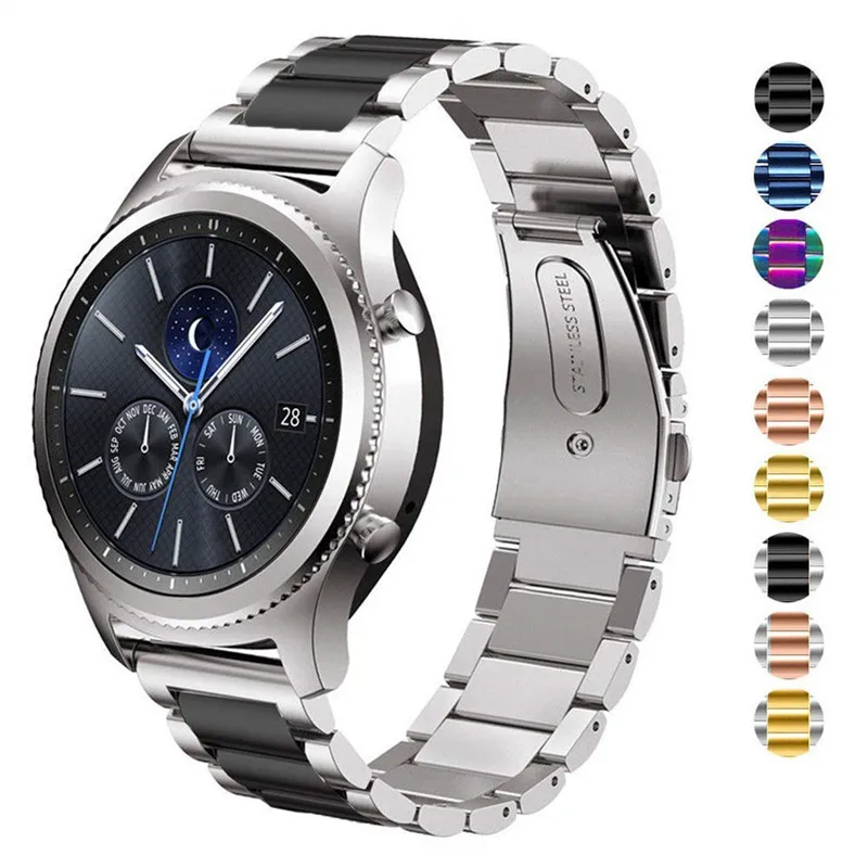 Strap for Galaxy Watch 46mm Band/Gear S3 Classic/Frontier Band 22mm Stainless Steel Business Bracelet for Samsung Smartwatch
Strap for Galaxy Watch 46mm Band/Gear S3 Classic/Frontier Band 22mm Stainless Steel Business Bracelet for Samsung Smartwatch